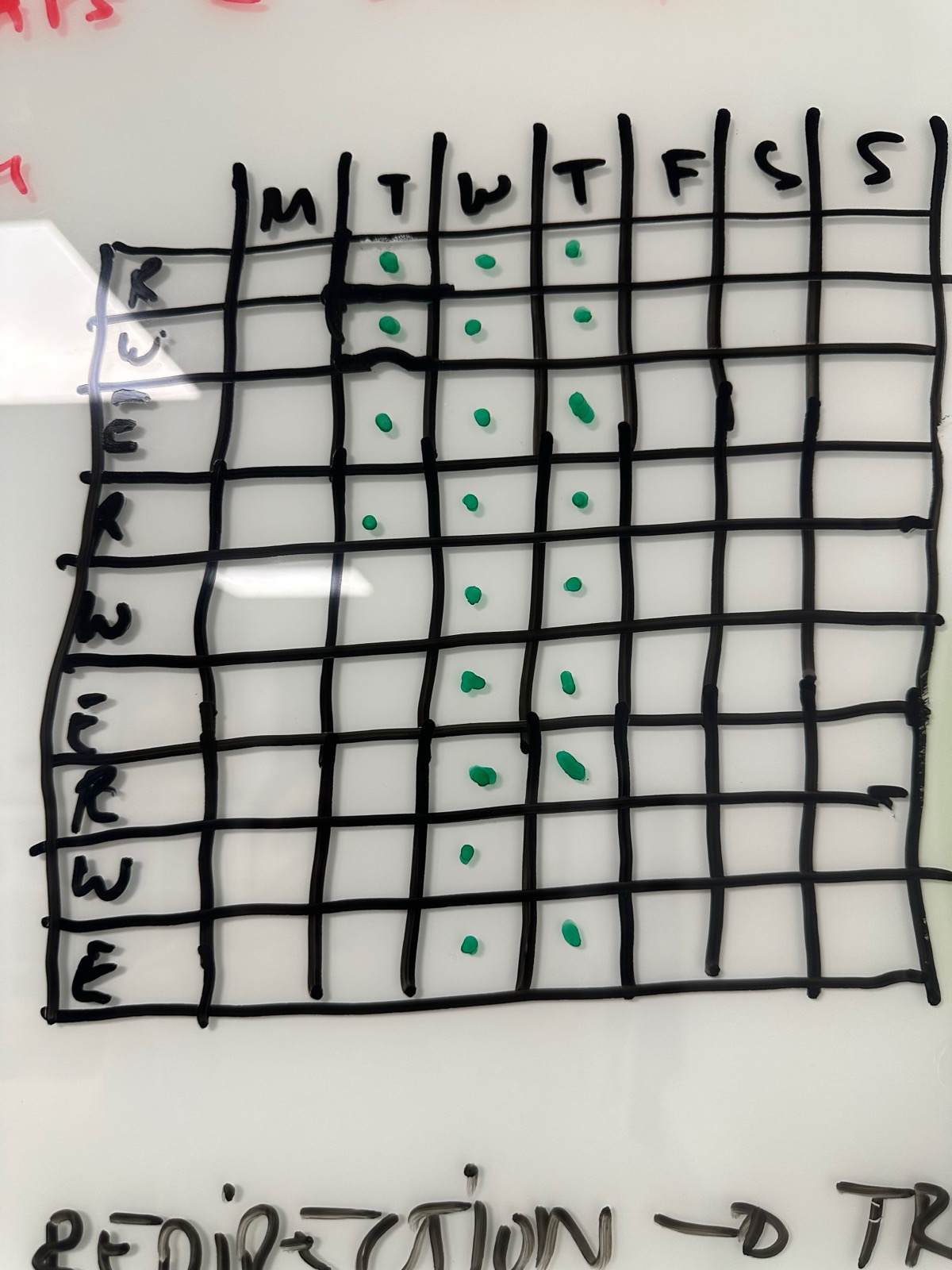 Whiteboard exercise tracker